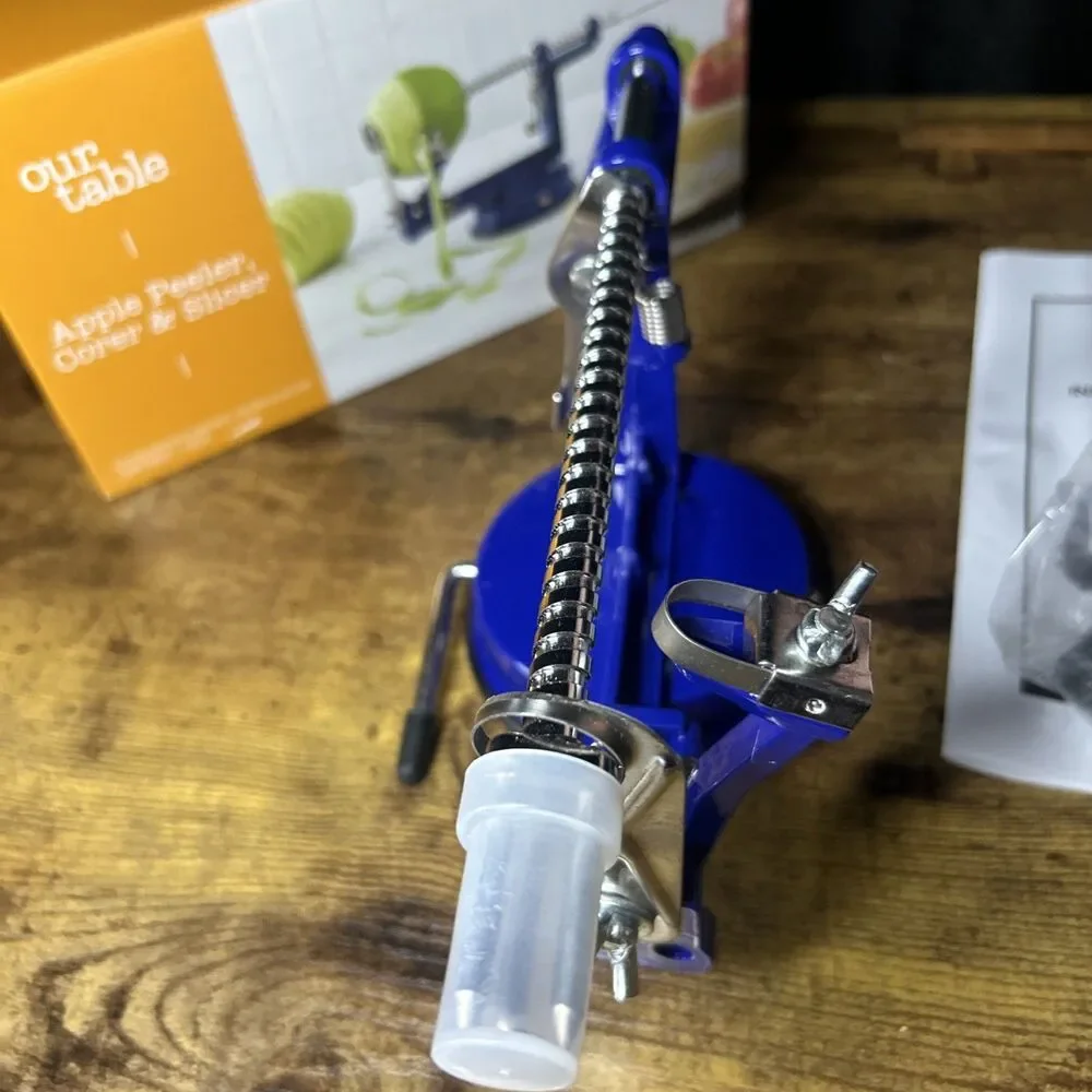 Our Table Apple Peeler Corer And Slicer W/ Suction Base Peel Core & Slice Potato